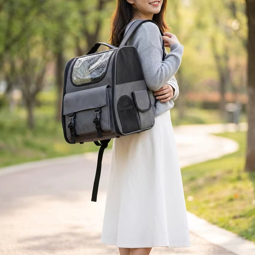 Breathable Transparent Outdoor Pet Backpack For Cats And Dogs