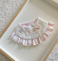 Cute Lace-trimmed Scarf With A Bow Decoration