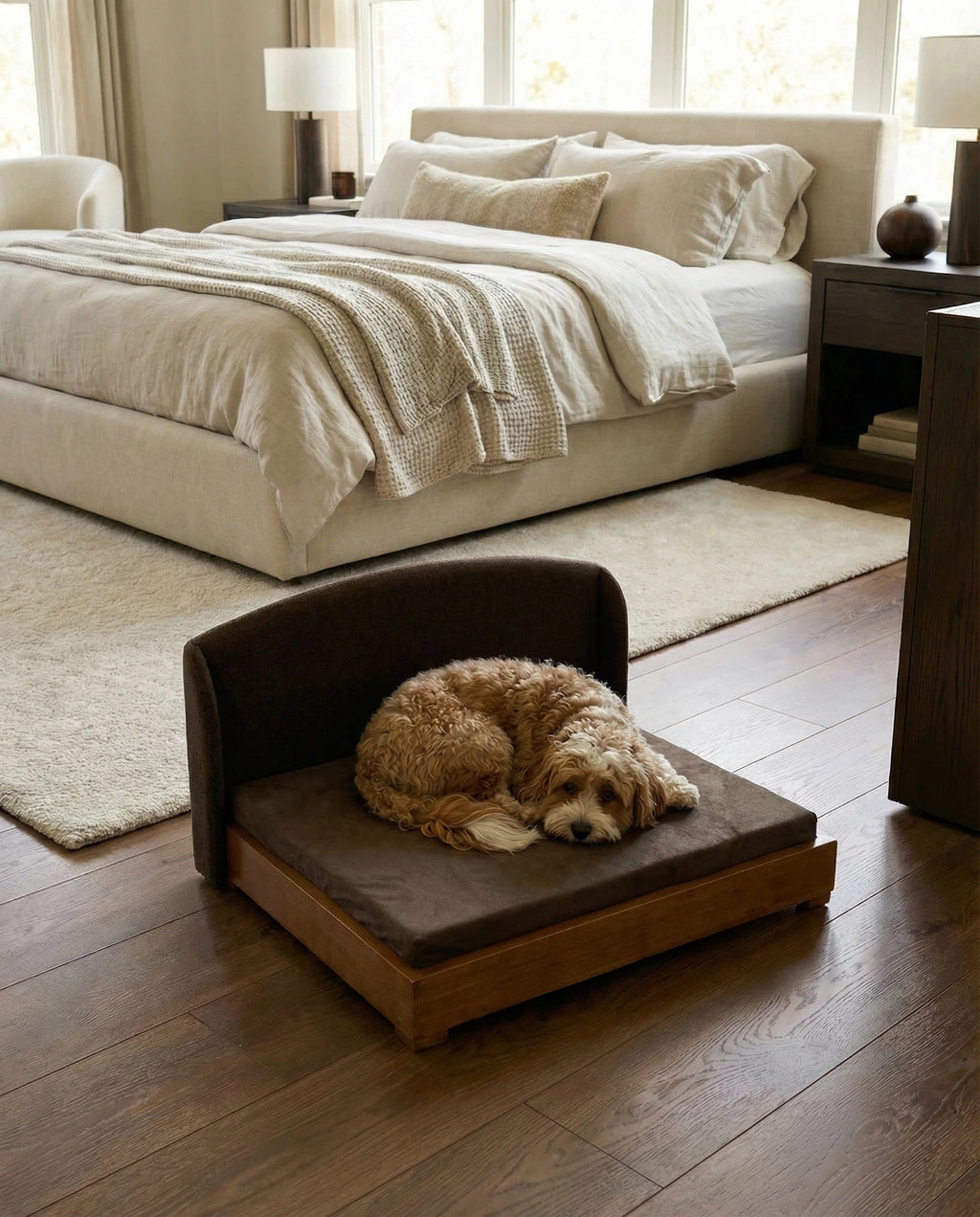 The Haven — Luxury Handcrafted Dog Bed | Solid Wood, Orthopedic, Waterproof lined