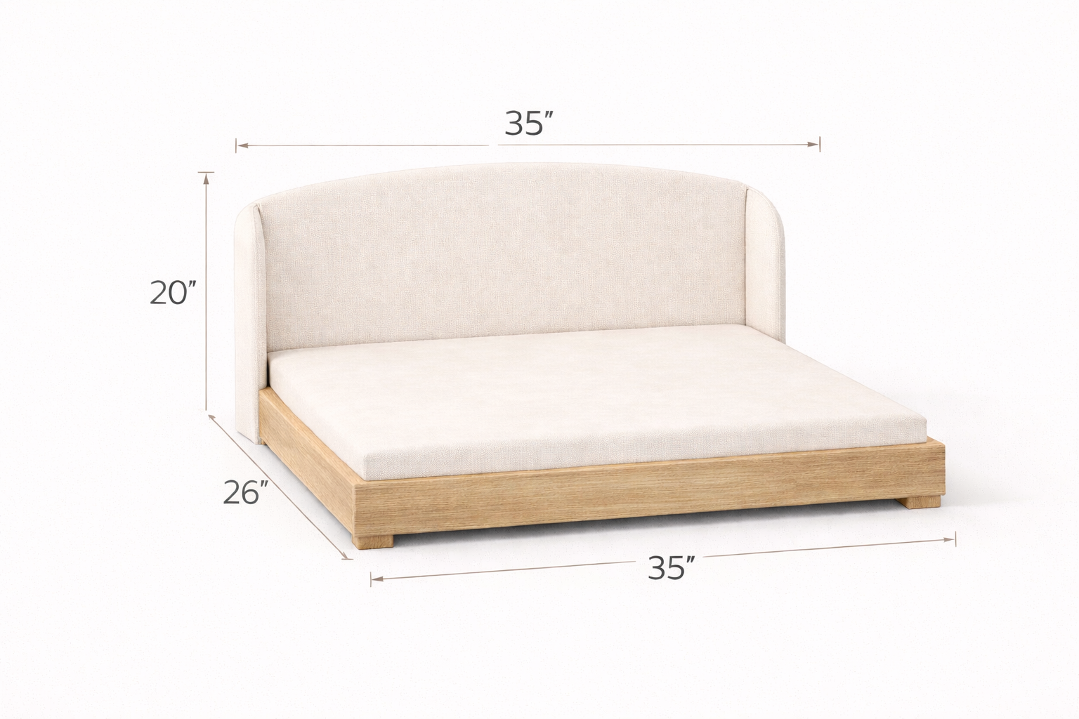 The Haven — Luxury Handcrafted Dog Bed | Solid Wood, Orthopedic, Waterproof lined
