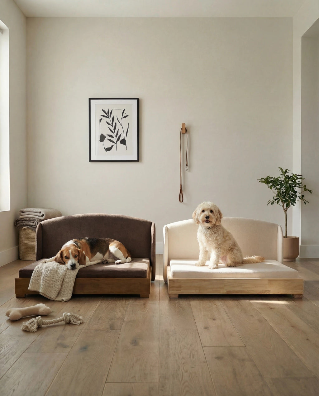The Haven — Luxury Handcrafted Dog Bed | Solid Wood, Orthopedic, Waterproof lined