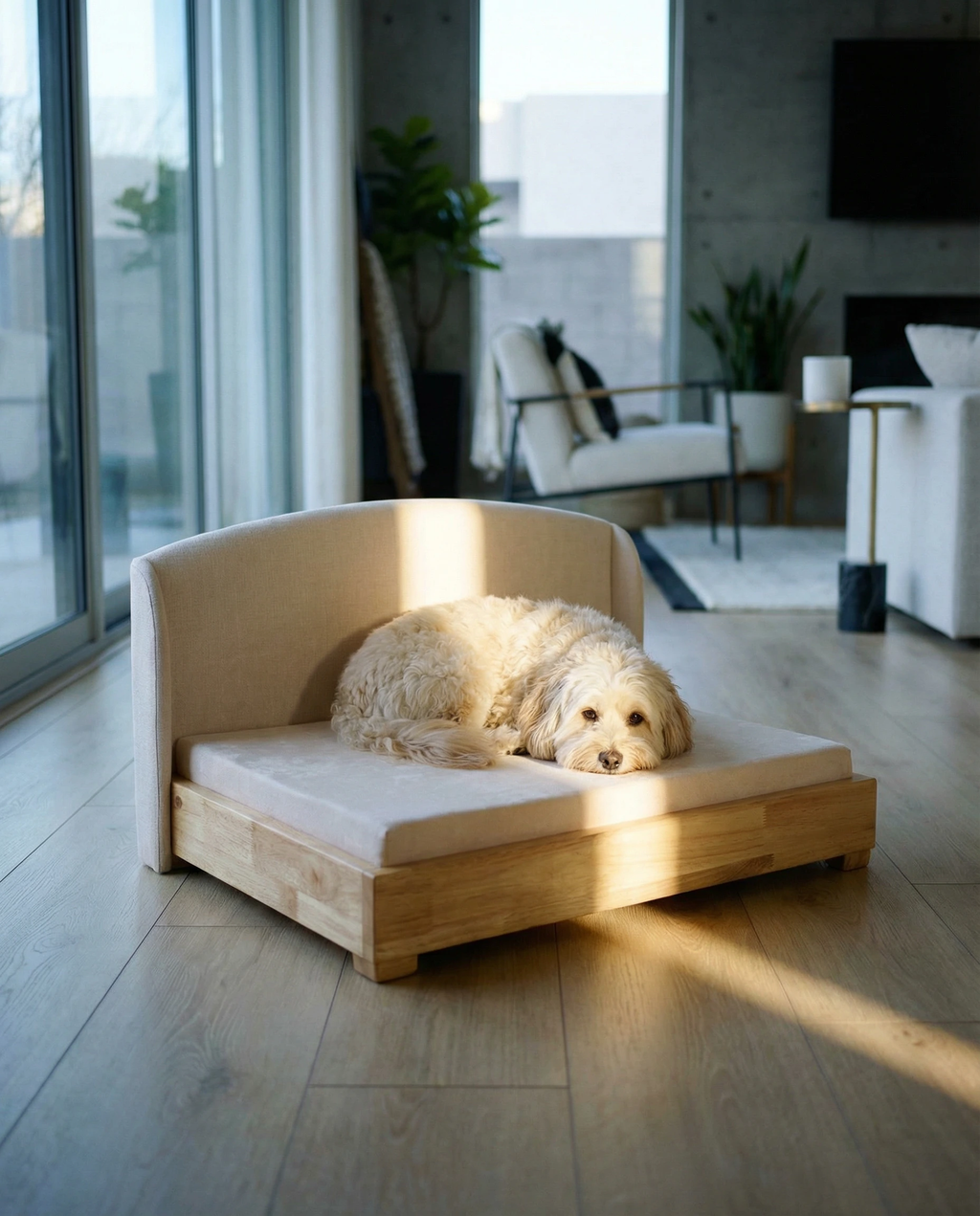 The Haven — Luxury Handcrafted Dog Bed | Solid Wood, Orthopedic, Waterproof lined