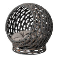 Huntley Pet Hemisphere Rattan Pet Bed, Elevated With Cushion