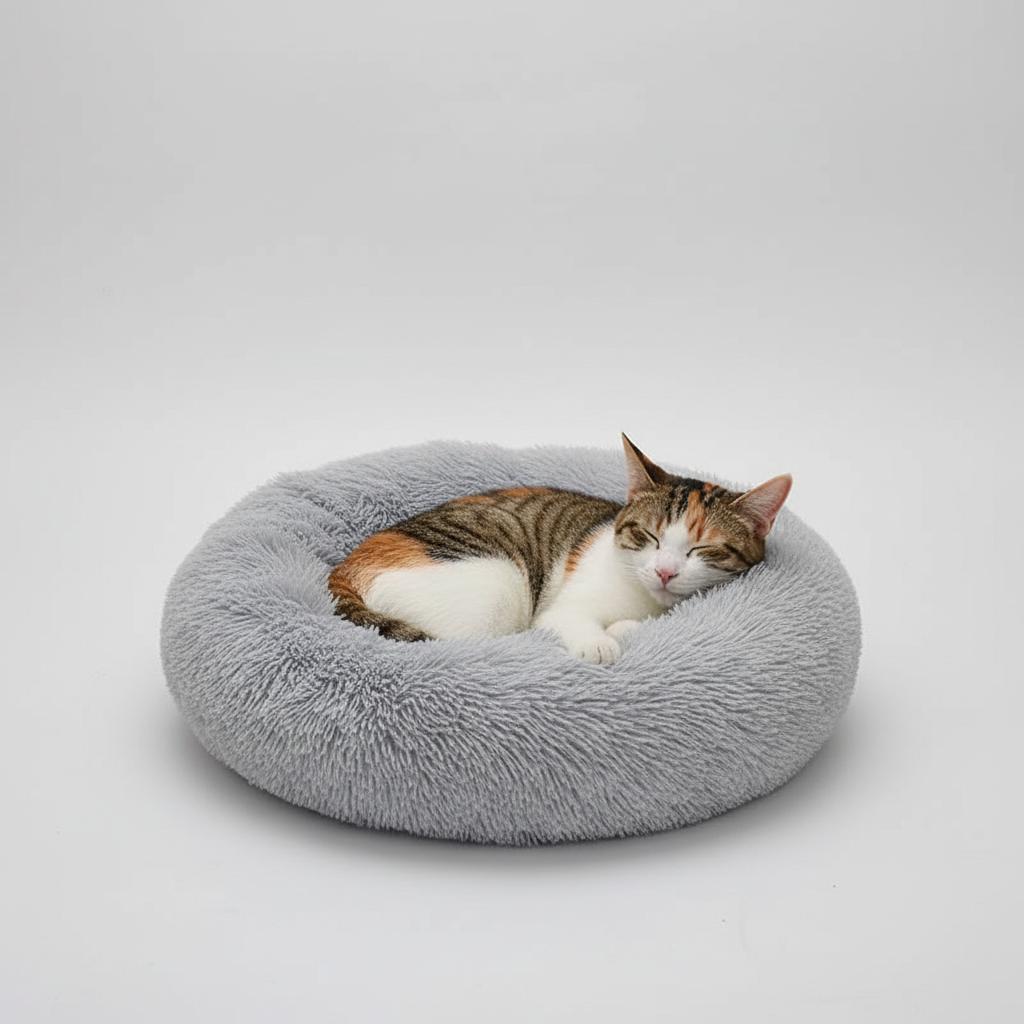 Plush Donut Comfort Pet Bed