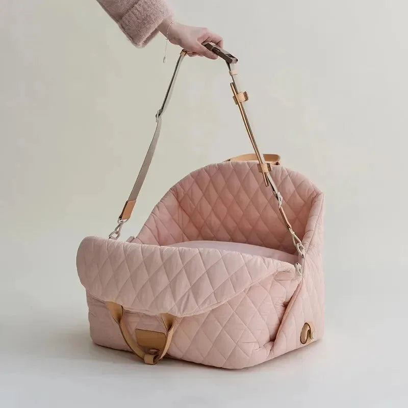 The Verona Luxe Carrier - Quilted Designer Pet Tote-