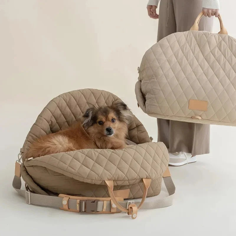The Verona Luxe Carrier - Quilted Designer Pet Tote-