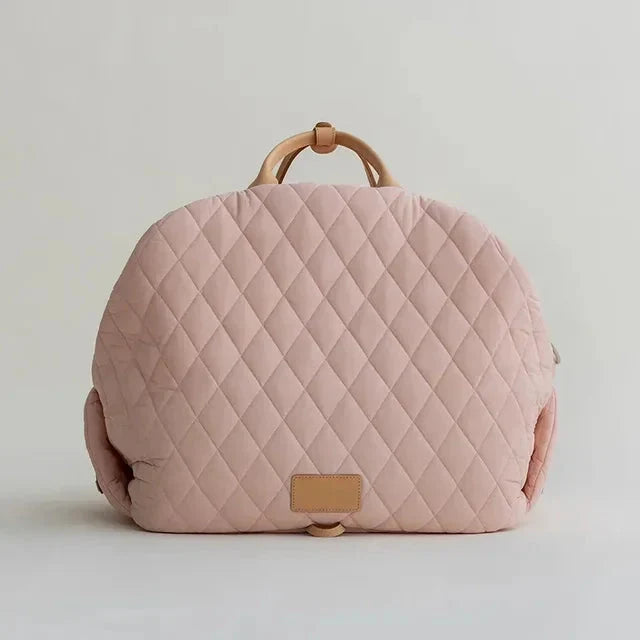The Verona Luxe Carrier - Quilted Designer Pet Tote-