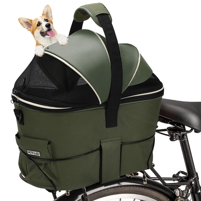 Rear-mounted Pet Basket For Bicycles